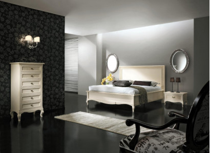 Design Classic Luxury Beds Group Wooden Bed Nightstand 4-piece Bedroom Set