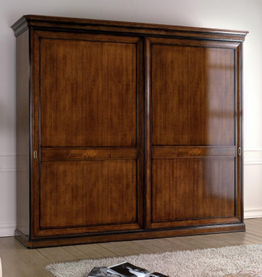 Solid wood wardrobe wooden cabinet wardrobe massive bedroom furniture Italy