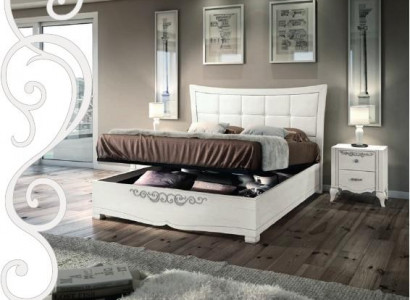 Three-piece Bedroom Set: Bed, Nightstand, Double Wood, Modern Group Beds