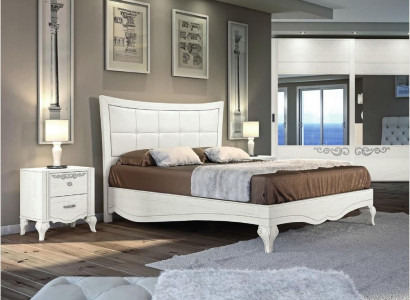 Bedroom bed nightstand beds double wood designer modern new set 3-piece