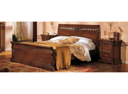 Bedside table solid wood cabinet furniture bed double furniture bedroom Italy 3-piece set
