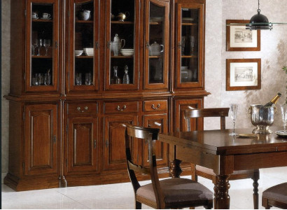 Furniture classic shelves cabinets display cases display cabinet XXL glass cabinet sideboard wood