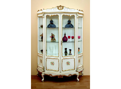 Glass cabinet showcase Baroque furniture Italian furnishings glass cabinets