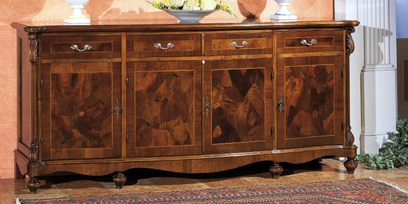 Sideboard Classic Cabinet Solid Wood Furniture Italian Interior