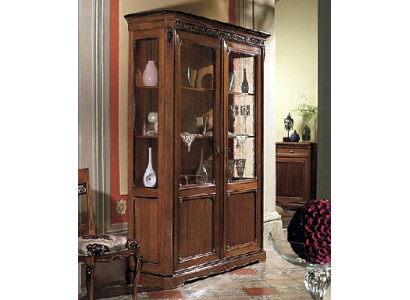 Showcase Wood Luxury Cabinets Classic Sideboard Design Furniture Italian Brown