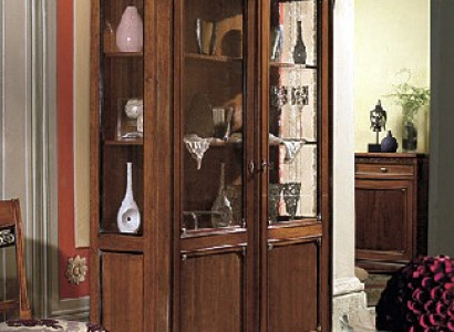 Showcase Wood Luxury Cabinets Classic Sideboard Design Furniture Italian Brown