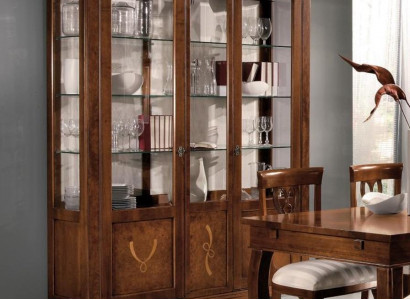 Showcase living room furniture sideboard solid wood display cabinet glass cabinet real wood