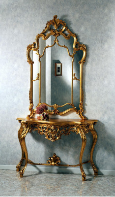 Mirror console country style console dressing table with mirror console table gold