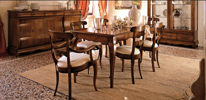 Classic set 2x chairs with armrests 4x chairs chair set dining room group new