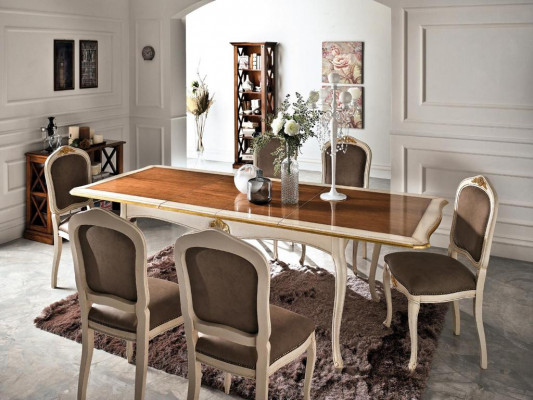 Baroque Antique Style Dining Table Table Real Wood Classic Design Tables Italy