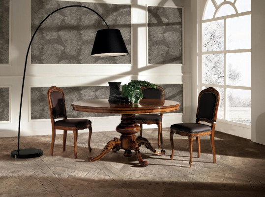 Classic dining table table round tables round baroque rococo furniture round tables new