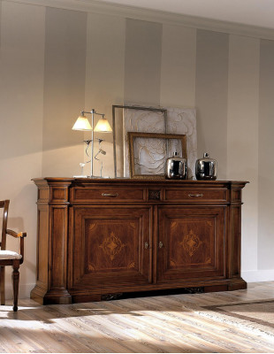 Luxury chest of drawers high cabinet sideboard cabinets wood brown Italian furniture