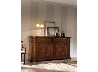 Luxury chest of drawers high cabinet sideboard cabinets wood brown Italian furniture