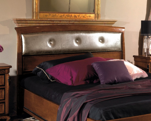 Double bed, beds, bedroom furniture, solid wood, Vaccari cav giovanni bed, new