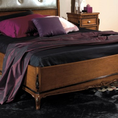 Double bed, beds, bedroom furniture, solid wood, Vaccari cav giovanni bed, new