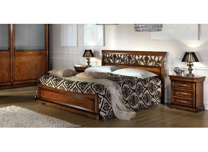 Luxury Bed Wood Bedroom Set Beds 2x Nightstand Console Side Table 3-piece Set