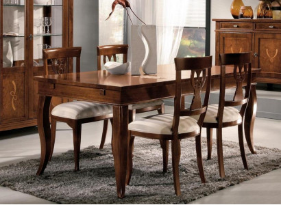 Deceptively realistic wood-look dining table: Modern design and luxury for your dining room
