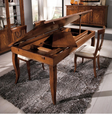 Deceptively realistic wood-look dining table: Modern design and luxury for your dining room