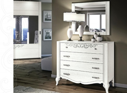 Luxury Set 2-piece. Dresser Mirror Group Wood Console Dressers Cabinet Modern New.