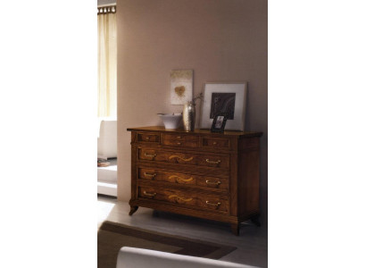 Wooden dresser in a classic style on elegant legs for living room or bedroom