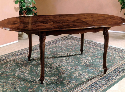 Dining table oval wood table furniture tables furnishings solid wood Italy round new