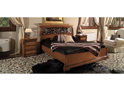 Wood double bed beds solid wood bedroom furniture Vaccari cav giovanni bed