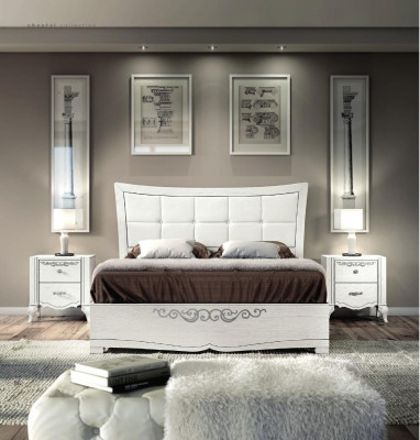 Double bed, bed, luxury beds, wooden bed frames, bed frame, white design, modern, new