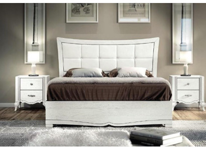 Double bed, beds, bed, upholstery, wood, designer double bed frame, white, bed frames
