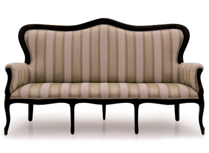 Design three-seater couch upholstered sofa Art Deco 3-seater sofas room furniture brown seat