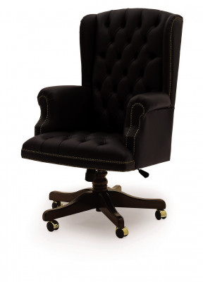 Classic swivel chair on wheels, office chair for the boss, Italian new.