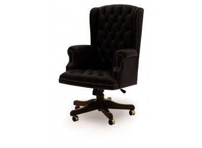Classic swivel chair on wheels, office chair for the boss, Italian new.
