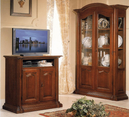 Display glass living room cabinet, solid wood display cabinet, furniture sideboard, solid wood.