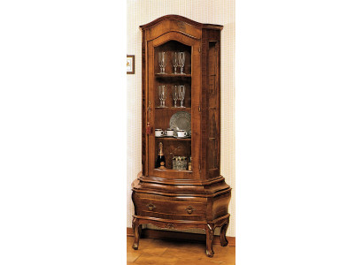Solid wood sideboard, living room sideboard, Vaccari cav giovanni glass doors