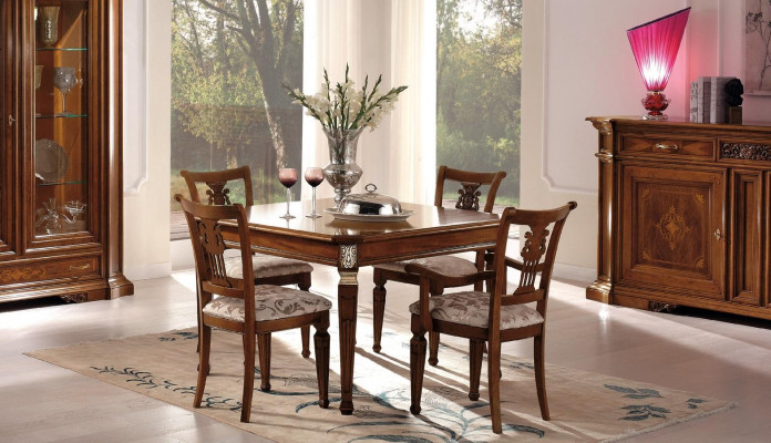Set of 4 chairs armchairs dining room suite wood modern group upholstered chair furniture