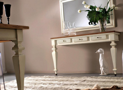 Designer console dressing table cosmetics table mirror dresser vanity tables 2-piece set.