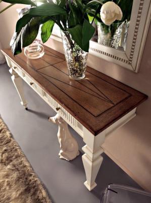 Designer console dressing table cosmetics table mirror dresser vanity tables 2-piece set.