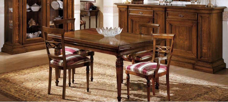 Dining Room Set Classic Real Wood 4-Piece Set Chair Suite 4x Chairs