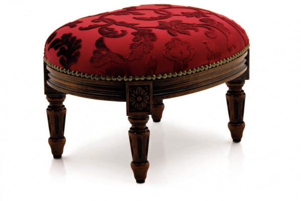 Luxurious designer upholstered stool: Multifunctional ottoman in exquisite style
