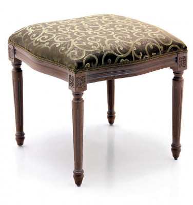 Living room designer stool wood textile footstool ottoman pouf stool