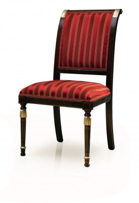 Chair seat cushion chair Italy luxury dining room chairs fabric wood 1x armchair