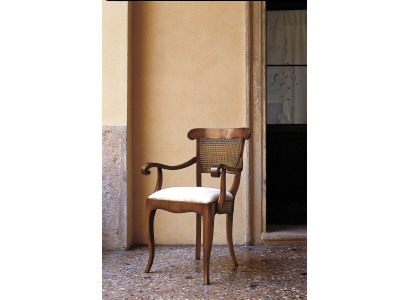 Designer chair with armrests, country house dining room kitchen chairs, fabric new armchair