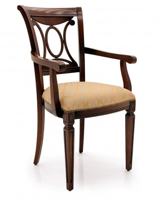 Design upholstered chair seat office dining room wooden chair with armrest classic new