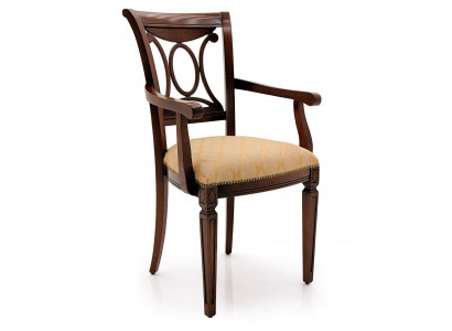 Design upholstered chair seat office dining room wooden chair with armrest classic new