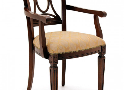 Design upholstered chair seat office dining room wooden chair with armrest classic new