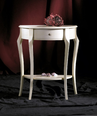 Console nightstand bedroom side table modern design furniture wood white new