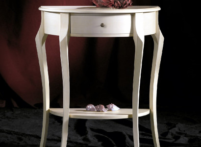 Console nightstand bedroom side table modern design furniture wood white new