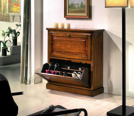 Shoe cabinet 2 compartment sideboard solid wood furniture cabinet shoe shelf shelves new