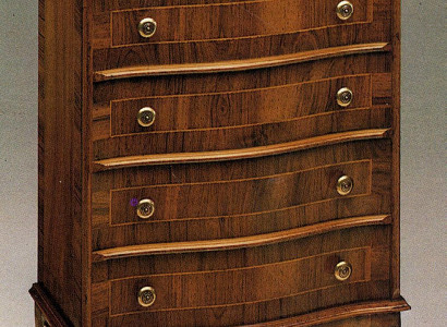 Modern chest of drawers in brown - 5-drawer bedroom cabinet versatile new
