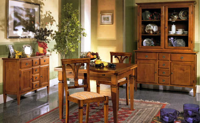 Dining table antique style solid wood furniture Italian dining tables table wood tables