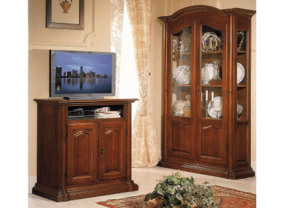 TV sideboard rtv living room design shelf wood shelves lowboard Italy brown